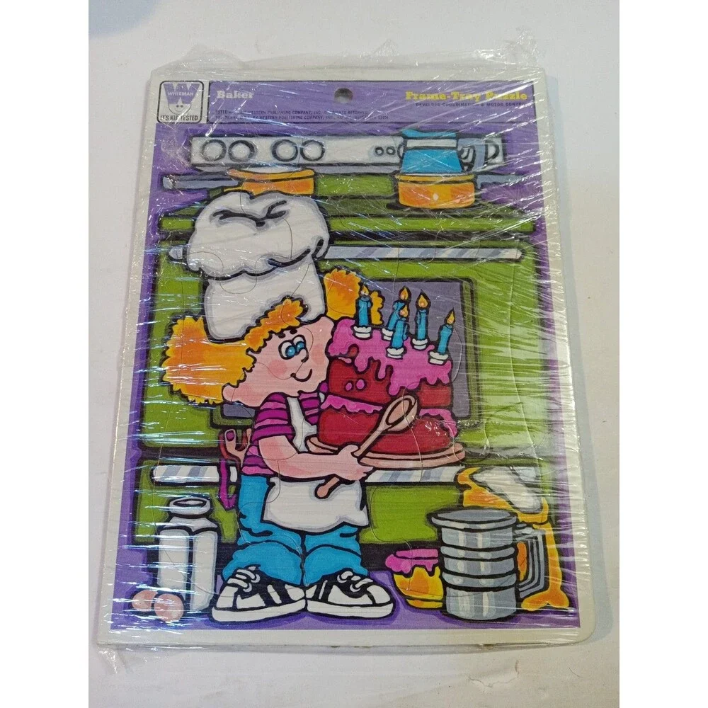 Whitman frame tray puzzle Katie on a swing Vintage Jigsaw Puzzle